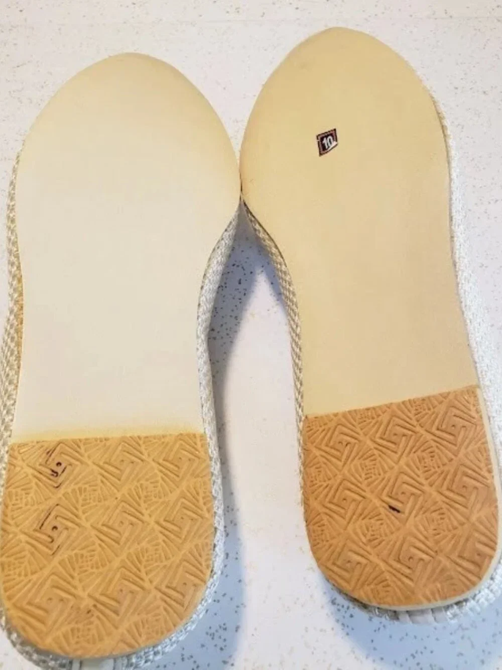 Panahi Men's Jute Mojaris Shoes US Size 10.5 / UK Size 10 Cream Ivory Beige